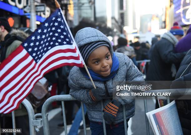 Kamarii Wickenson age 6, along with other protestors gather on Martin ...