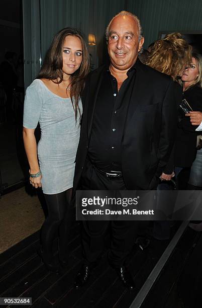 Sir Philip Green and Chloe Green attend the launch party of YLB for Wallis, at the Sanderson Hotel on September 9, 2009 in London, England.