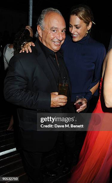 Sir Philip Green and Yasmin Le Bon attend the launch party of YLB for Wallis, at the Sanderson Hotel on September 9, 2009 in London, England.