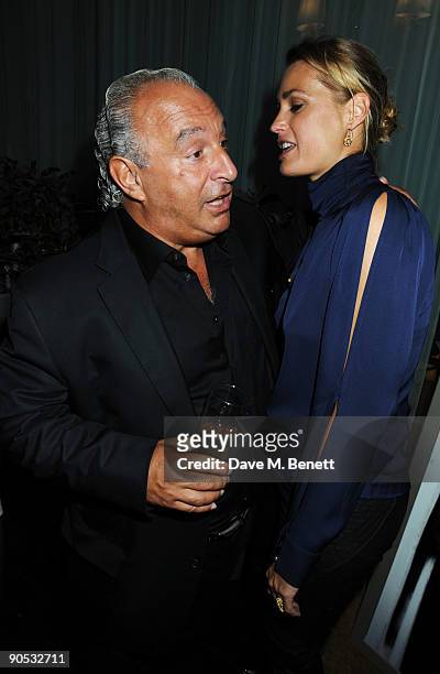 Sir Philip Green and Yasmin Le Bon attend the launch party of YLB for Wallis, at the Sanderson Hotel on September 9, 2009 in London, England.