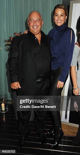 Sir Philip Green and Yasmin Le Bon attend the launch party of YLB for Wallis, at the Sanderson Hotel on September 9, 2009 in London, England.