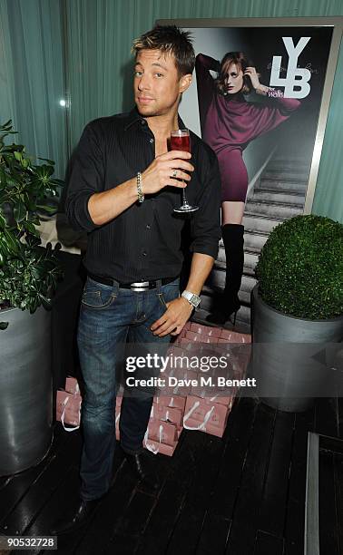 Duncan James attends the launch party of YLB for Wallis, at the Sanderson Hotel on September 9, 2009 in London, England.