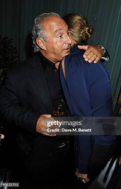 Sir Philip Green and Yasmin Le Bon attend the launch party of YLB for Wallis, at the Sanderson Hotel on September 9, 2009 in London, England.