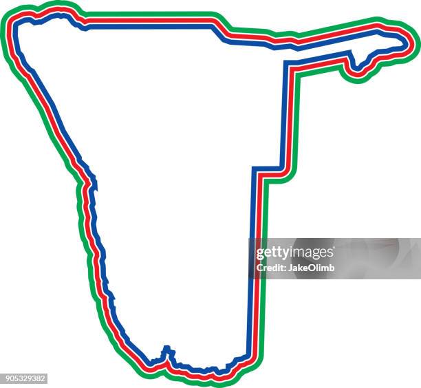 namibia outline - namibia flag stock illustrations