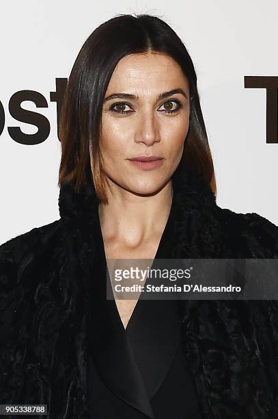 Anna Foglietta attends the 'The Post' premiere on January 15, 2018 in Milan, Italy.