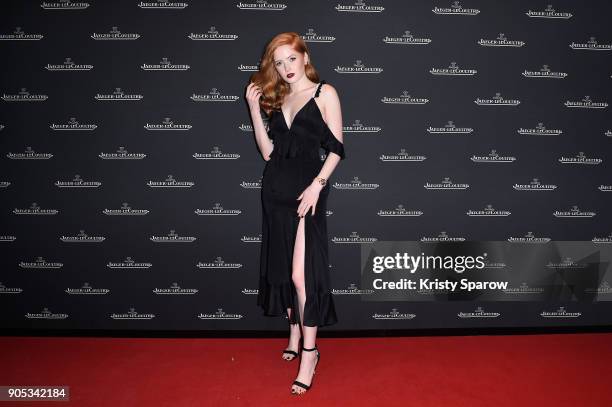 Ellie Bamber attends Jaeger-LeCoultre Polaris Gala Evening at the SIHH 2018 at Pavillon Sicli on January 15, 2018 in Les Acacias, Switzerland.