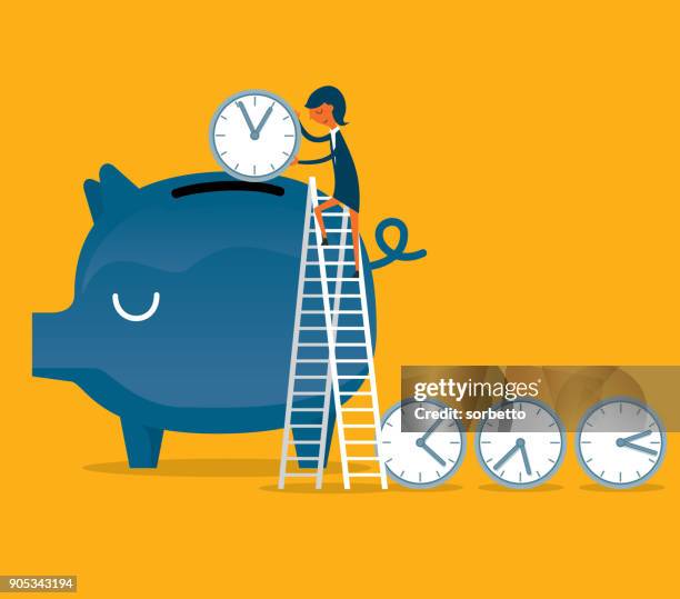 zeit ist geld - geschäftsfrau - time zone stock-grafiken, -clipart, -cartoons und -symbole