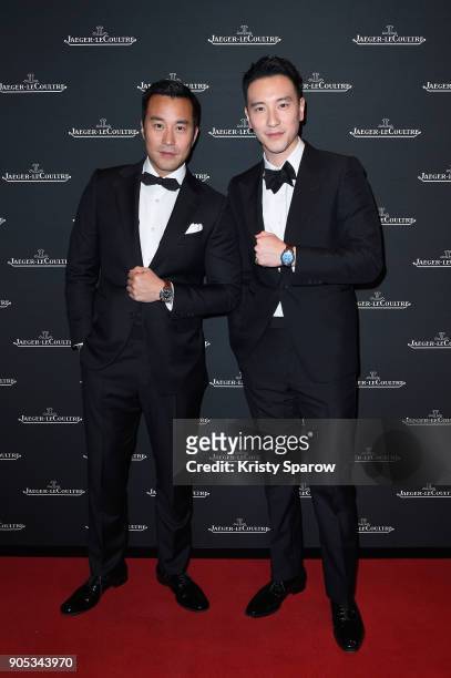 Joseph Chang and Sunny Wang attend Jaeger-LeCoultre Polaris Gala Evening at the SIHH 2018 at Pavillon Sicli on January 15, 2018 in Les Acacias,...