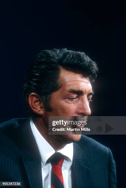 American singer, actor and comedian Dean Martin poses during the taping of 'The Dean Martin Variety Show' circa 1967 in Los Angeles, California.