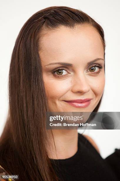 Actress Christina Ricci, national spokesman for Rape, Abuse and Incest National Network, attends a fund-raising reception on September 9, 2009 in...