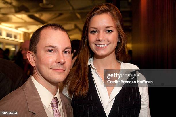 Michael Canter and Sophie Pyle attend a fund-raising reception on September 9, 2009 in Washington, DC. The reception was held to call on Congress to...