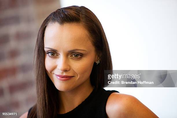 Actress Christina Ricci, national spokesman for Rape, Abuse and Incest National Network, attends a fund-raising reception on September 9, 2009 in...