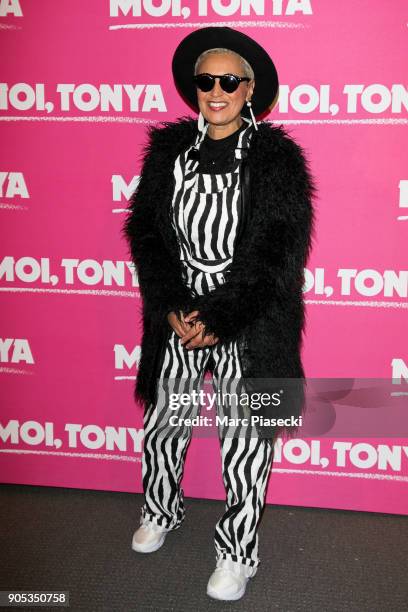 Singer Laam attends the 'I, Tonya' premiere at Cinema UGC Normandie on January 15, 2018 in Paris, France.