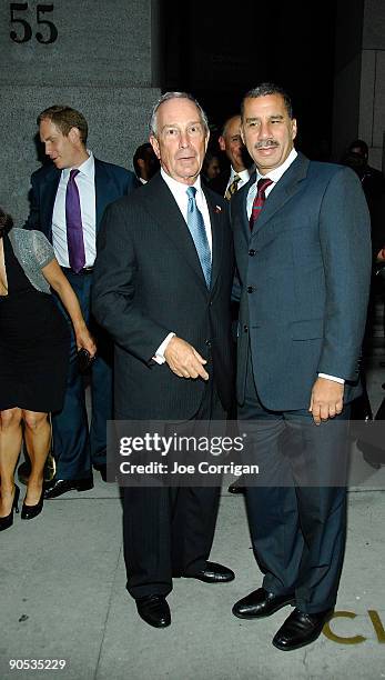 Mayor Michael Bloomberg of New York City and Governor David Paterson of New York attend the National September 11th Memorial & Museum's 2nd annual...