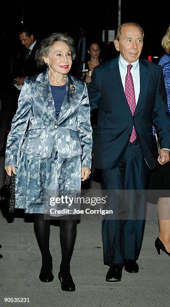 Corinne P. Greenberg and Maurice Greenberg attends the National September 11th Memorial & Museum's 2nd annual benefit dinner at Cipriani Wall Street...