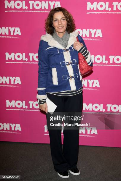 Actress Elizabeth Bourgine attends the 'I, Tonya' premiere at Cinema UGC Normandie on January 15, 2018 in Paris, France.