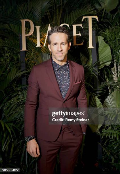 Brand ambassador Ryan Reynolds attends the #Piaget dinner at the Country Club during the #SIHH2018 on January 15, 2018 in Geneva, Switzerland.