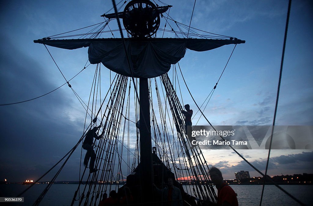 Replica Of Henry Hudson's Ship Retraces Explorer's Voyage On Hudson River