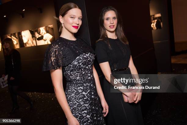 Lea Seydoux and Daphne Patakia attend the 'Cesar - Revelations 2018' party at Le Petit Palais on January 15, 2018 in Paris, France.