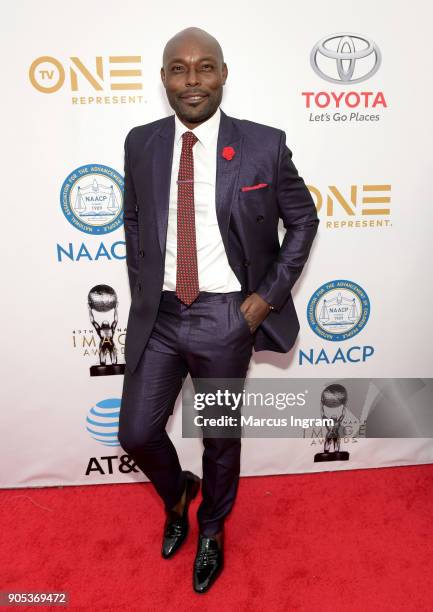 Jimmy Jean-Louis attends the 49th NAACP Image Awards at Pasadena Civic Auditorium on January 15, 2018 in Pasadena, California.