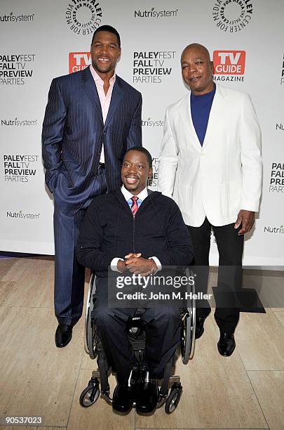 Actors Michael Strahan, Daryl "Chill" Mitchell and Carl Weathers attend the PaleyFest & TV Guide Magazine's Fox Fall TV Preview Party at the Paley...