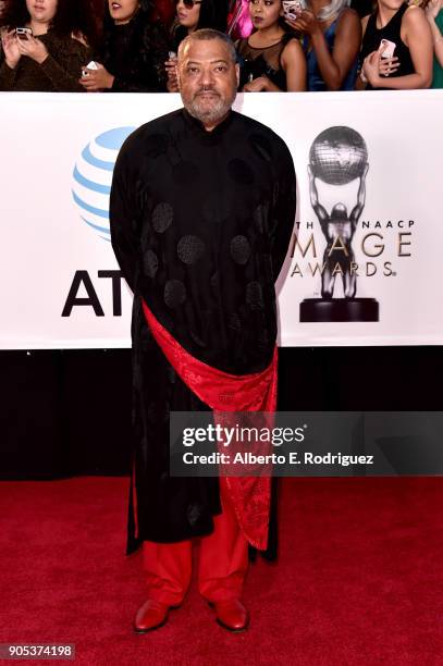 Laurence Fishburne attends the 49th NAACP Image Awards at Pasadena Civic Auditorium on January 15, 2018 in Pasadena, California.