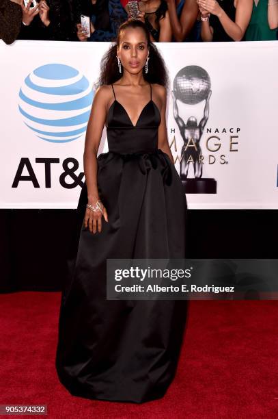 Kerry Washington attends the 49th NAACP Image Awards at Pasadena Civic Auditorium on January 15, 2018 in Pasadena, California.