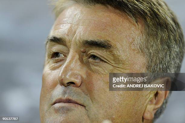 Serbia's national football team coach Radomir Antic is seen prior to his team FIFA World Cup 2010 group 7 qualifying football match against France in...