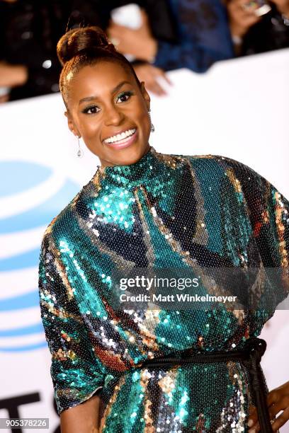 Issa Rae attends the 49th NAACP Image Awards at Pasadena Civic Auditorium on January 15, 2018 in Pasadena, California.