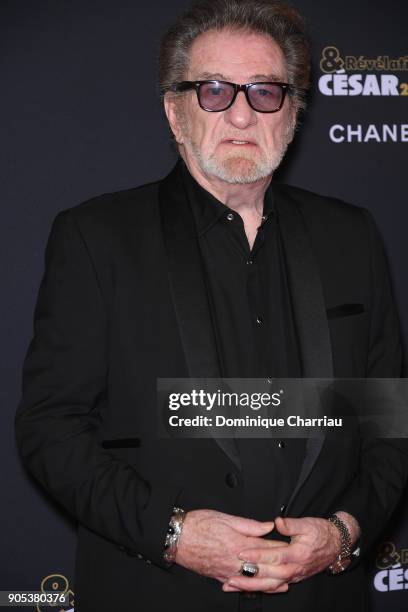Eddy Mitchell attends the 'Cesar - Revelations 2018' Party at Le Petit Palais on January 15, 2018 in Paris, France.