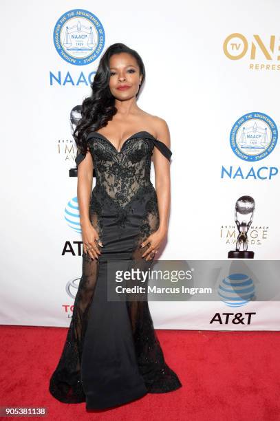 Keesha Sharp attends the 49th NAACP Image Awards at Pasadena Civic Auditorium on January 15, 2018 in Pasadena, California.
