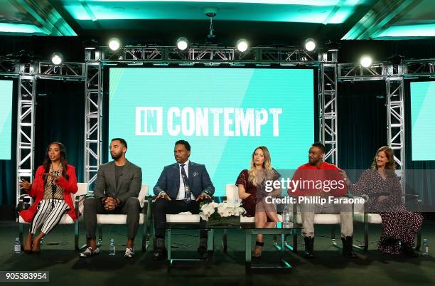 Actors Erica Ash, Christian Keyes, Richard Lawson, Megan Hutchings, and Ronnie Rowe Jr., and creator/showrunner Terri Kopp of 'In Contempt' speak...
