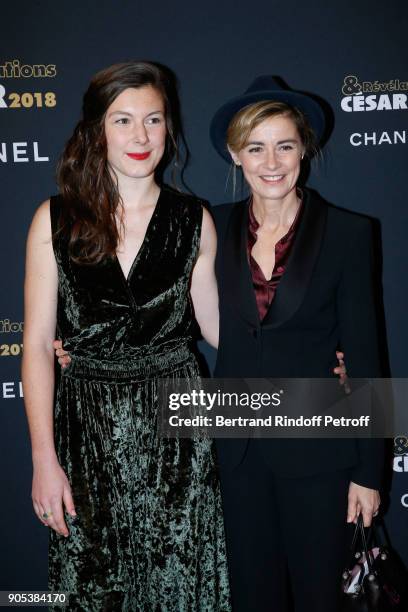 Revelation for "L'amant d'un jour", Louise Chevillotte and her sponsor Anne Consigny attend the 'Cesar - Revelations 2018' Party at Le Petit Palais...