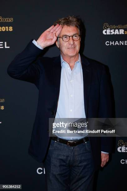 Actor Francois Cluzet attends the 'Cesar - Revelations 2018' Party at Le Petit Palais on January 15, 2018 in Paris, France.