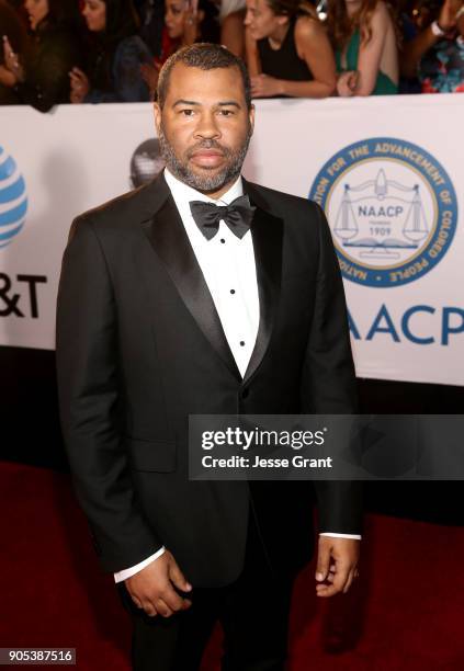 Jordan Peele attends the 49th NAACP Image Awards at Pasadena Civic Auditorium on January 15, 2018 in Pasadena, California.