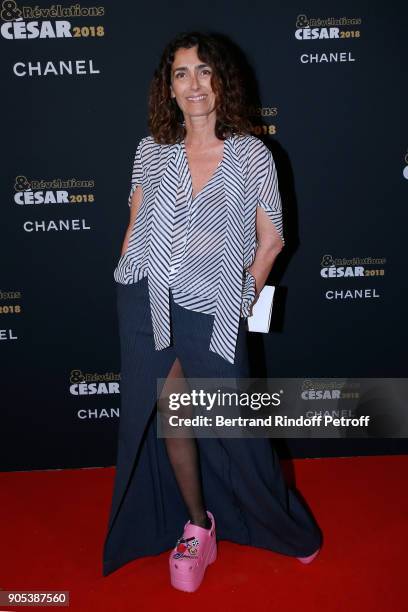 Journalist Mademoiselle Agnes Boulard attends the 'Cesar - Revelations 2018' Party at Le Petit Palais on January 15, 2018 in Paris, France.