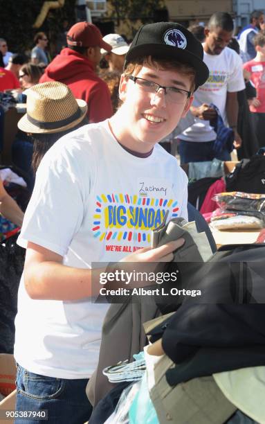 Actor Zachary Haven participates in the 6th Annual Martin Luther King Jr. Day Clothing Collection And Community Breakfast held on January 15, 2018 in...