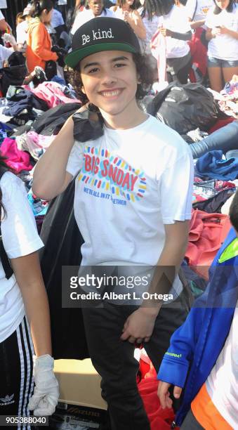 Actor Hunter Payton participates in the 6th Annual Martin Luther King Jr. Day Clothing Collection And Community Breakfast held on January 15, 2018 in...