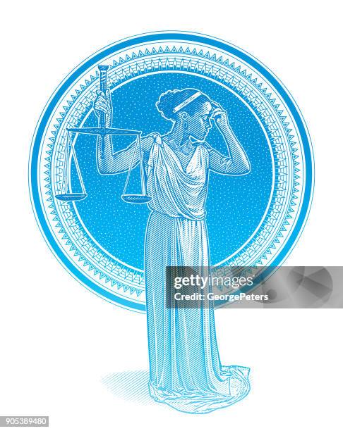 african american lady justice with worried expression - hispanic worker sad stock illustrations