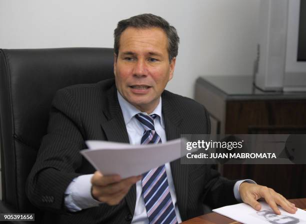 Argentina's Public Prosecutor Alberto Nisman gives a press conference in Buenos Aires on May 20, 2009. Next January 18th marks the third anniversary...