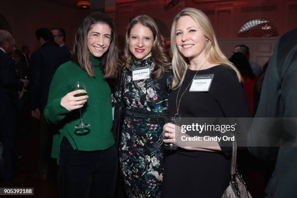 Julia Strauss, Amanda Baldwin, and Lisle Davies attend the Financo CEO Forum on January 15, 2018 in New York City.