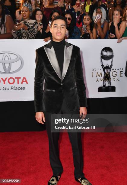 Marcus Scribner at the 49th NAACP Image Awards on January 15, 2018 in Pasadena, California.