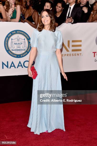 Mandy Moore attends the 49th NAACP Image Awards at Pasadena Civic Auditorium on January 15, 2018 in Pasadena, California.