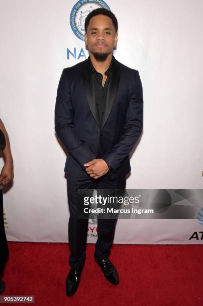 Tristan Wilds attends the 49th NAACP Image Awards at Pasadena Civic Auditorium on January 15, 2018 in Pasadena, California.