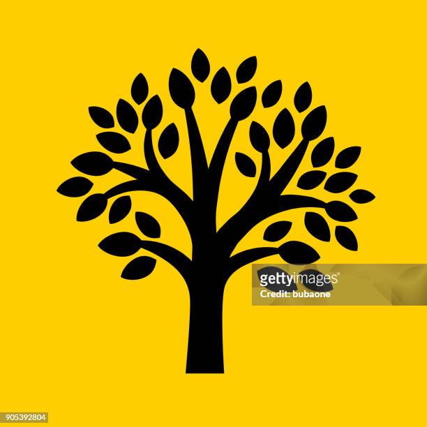 tree with leaves. - tree stock illustrations