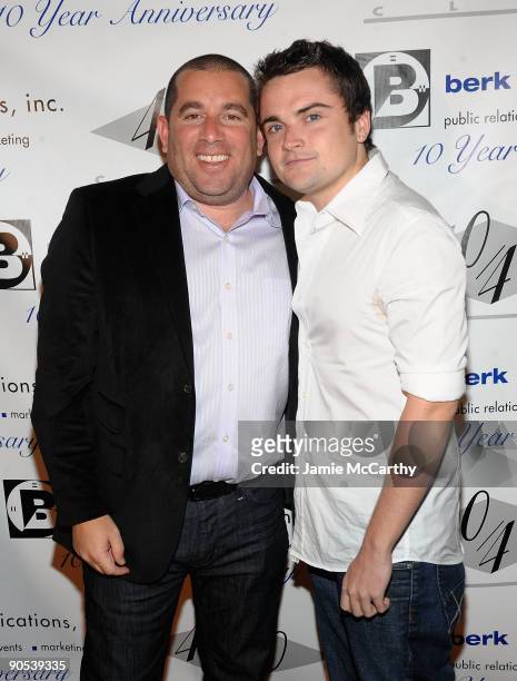 Ron Berkowitz, President of Berk Communications and Robert Iler attend the Berk Communications 10th Anniversary Party at 40 / 40 Club on September 9,...
