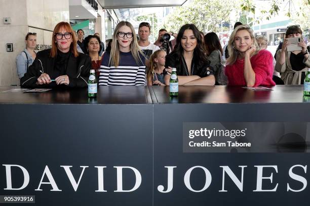 Judges Kimberly Gardner, Teneille Oakley, Jessica Gomes and Edwina Robinson at the model casting for the David Jones Autumn Winter 18 Collections...