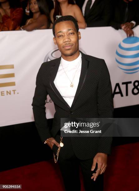 Tyler James Williams attends the 49th NAACP Image Awards at Pasadena Civic Auditorium on January 15, 2018 in Pasadena, California.