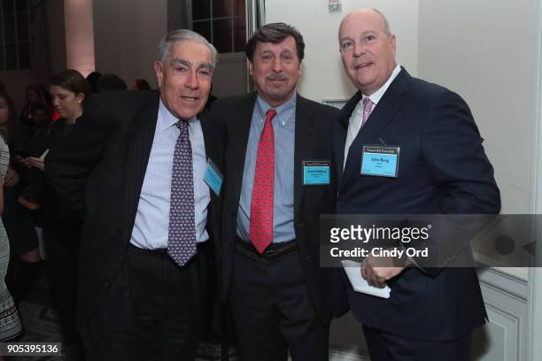 Financo Founder Gilbert Harrison, Financo Managing Director Josh Goldberg and Financo CEO John Berg attend the Financo CEO Forum on January 15, 2018...