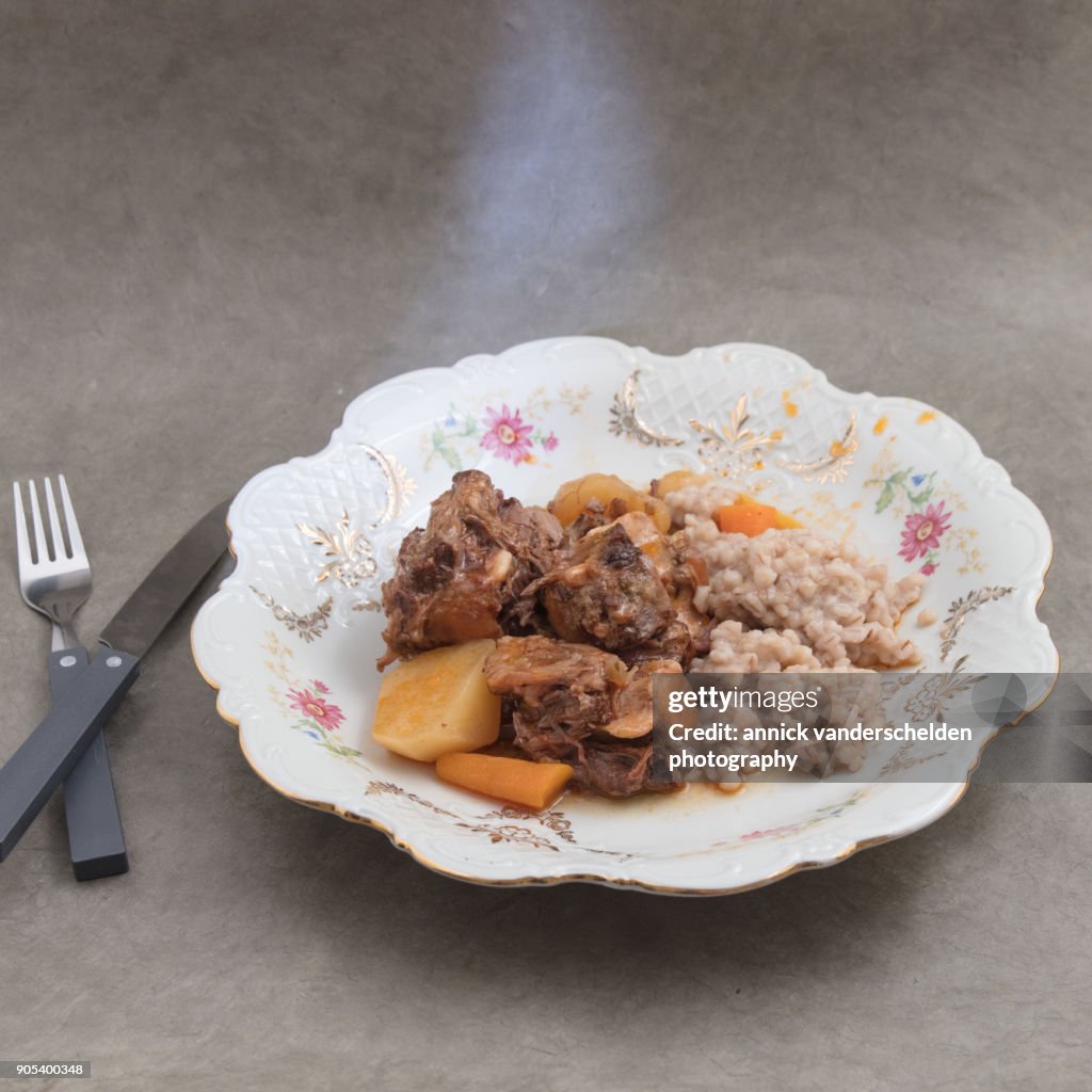 Oxtail Ragoût with barley.